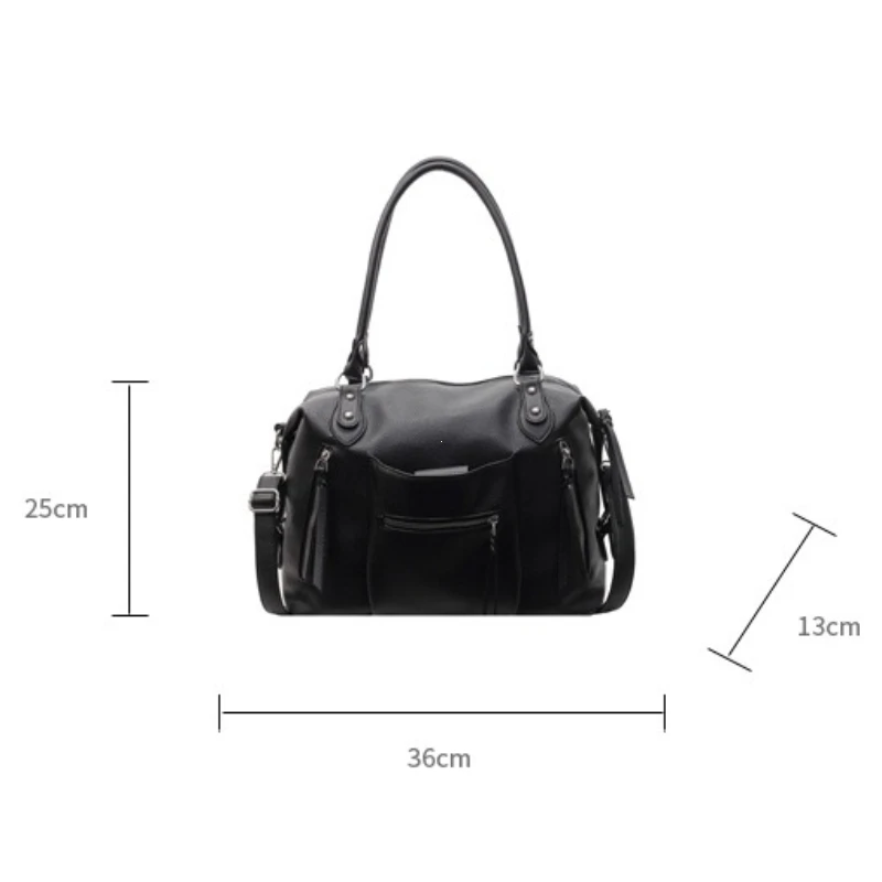 Large Capaci American Retro Leather Tote Bag 2026 New Sle Commuter Crossbody Bag Handheld Armpit Bag Soft Leather Purse Handbags
