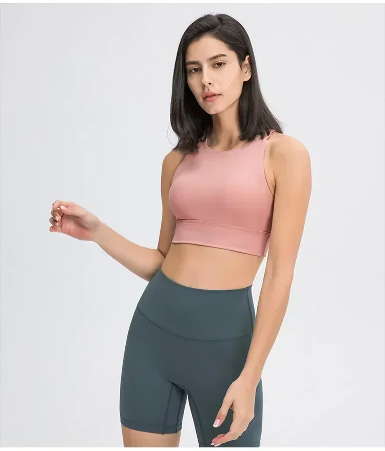 Lemon Printed High Impact Racerback Fitness Sports Bra Full Coverage Brassiere Sport Women Yoga Bras Padded Gym Workout Crop Top