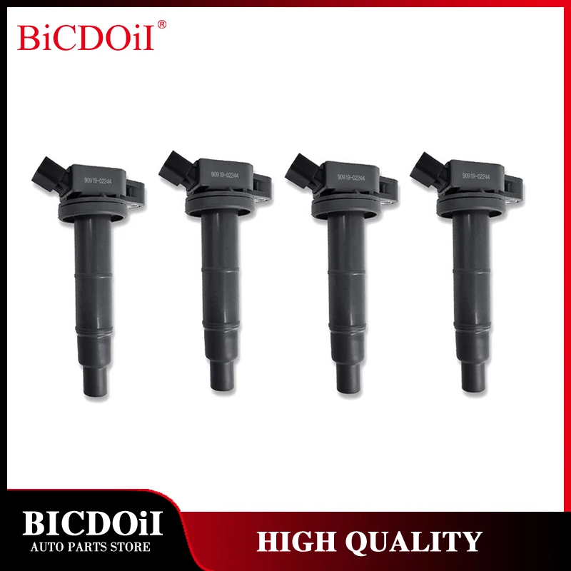 

4Pcs 90919-02244 Car Ignition Coil for Toyota Camry Matrix Highlander RAV4 Scion tC xB Lexus 90919-02266 90919-02243 UF333 C1330