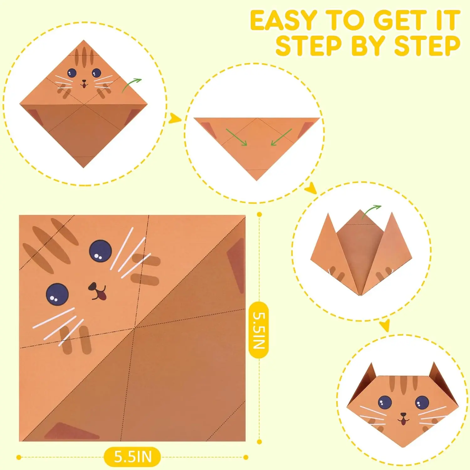 Origami Kit 96/30 Porjects Origami Paper Crafts DIY Art Craft Supplies Beginners Children Kids Boys Girls Gift Party Favors - 4