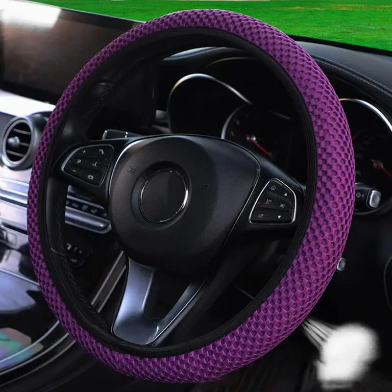 Coprivolante universale per auto con fascia elastica 37-38 cm, traspirante e antiscivolo per uso quotidiano e guida a lunga distanza - Image 2