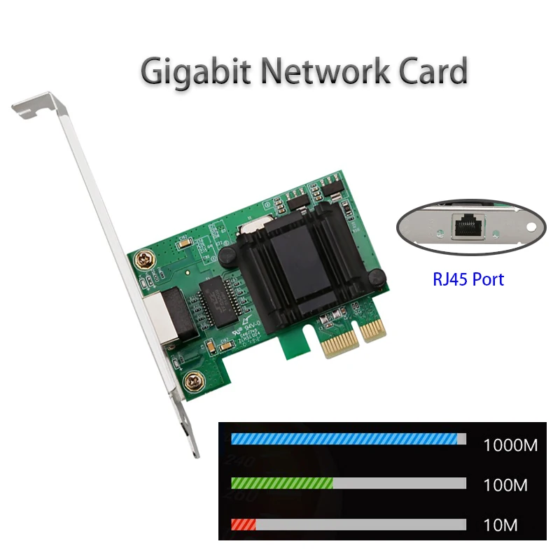 

game PCIE Gigabit Network Card RJ-45 LAN Adapter for Desktop RJ45 port gaming adaptive Fast Ethernet PCI Express 10/100/1000mbps