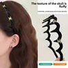 Women's Silk Hairband with Wave Design Hairband for Washing Face All Seasons High Hairline Versatile Alloy Hair Clip Headwear