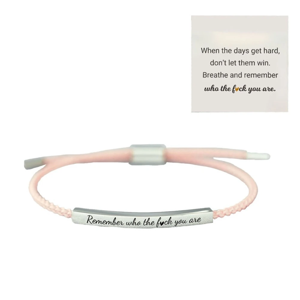 Charms &ldquo;DON'T LET THE HARD DAYS WIN&rdquo; Motivational Tube Bracelet for Best Friends Gift Trendy Adjustable Bangles Jewelry bangle bracelet