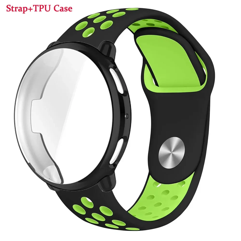 Silicone Breathable Strap with Screen Protective Cover and Wristband
