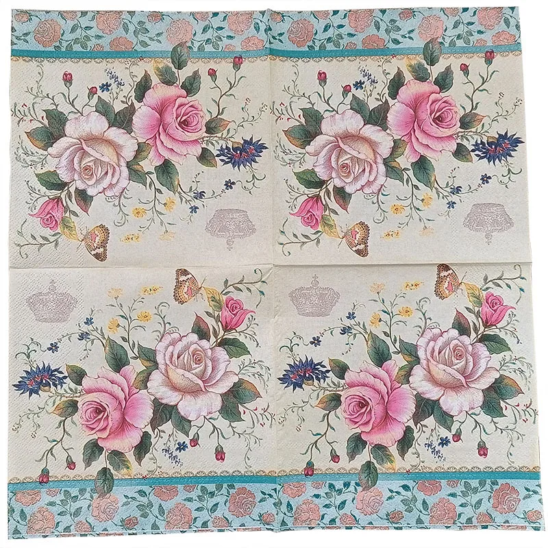 10/20pcs/Pac 33*33cm 2-Ply Stock New Colourful Printed Napkins Flower and Grass Facial Tissues Party Tissue Paper Placemats disposable paper placemats