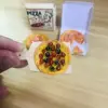 NEW 1 Set 1/6 Scale Dollhouse Miniature Pizza Mini Fruit Bacon Pizza Bread for Doll House Kitchen Play Toys Accessories 2