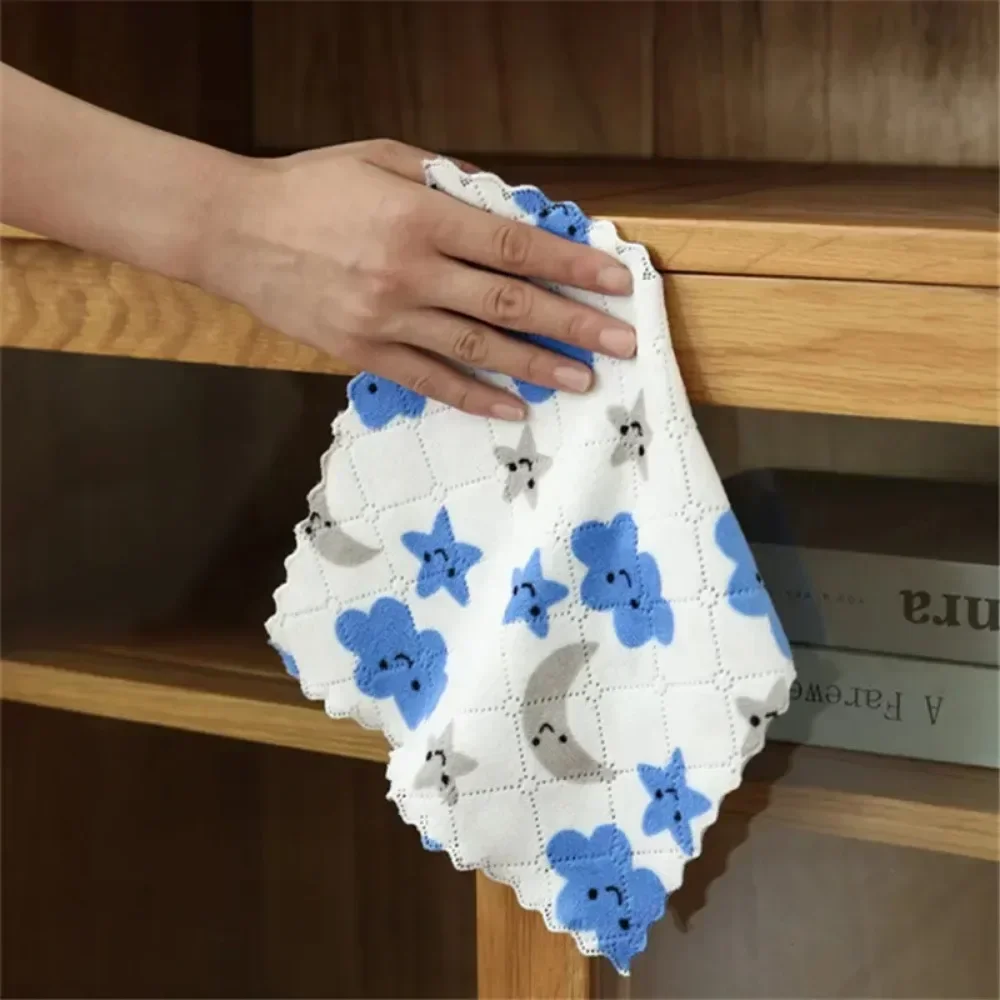 New Microfiber Cleaning Cloth Kitchen Towel Set Dish Towel for Kitchen Items Household Tools Dish Washing Cloth Absorbent Rags
