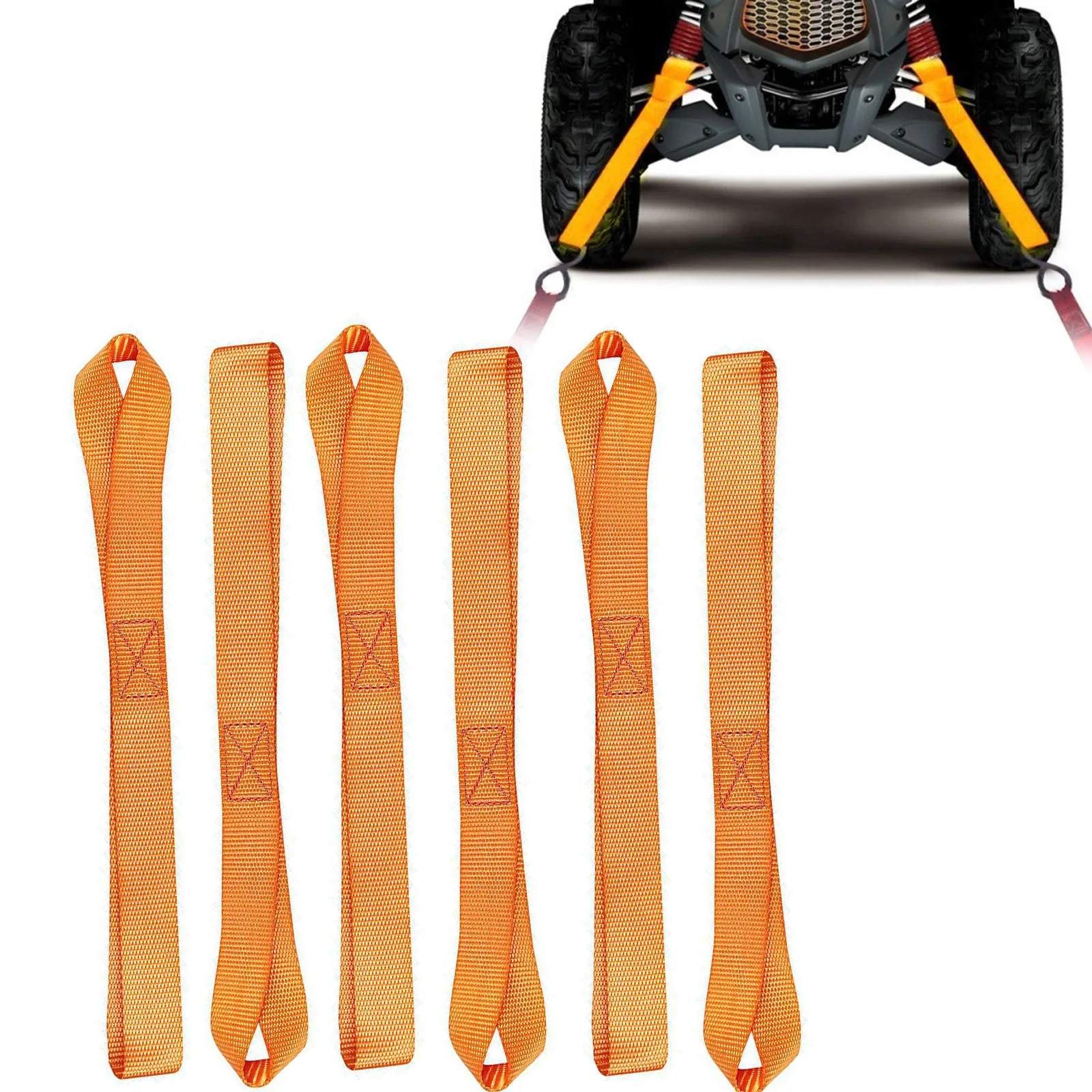Car Motorcycle Packing Tie Downs Loop Strap Trunk Cargo Luggage Fixed Durable Mutipurpose Nylon Soft Straps