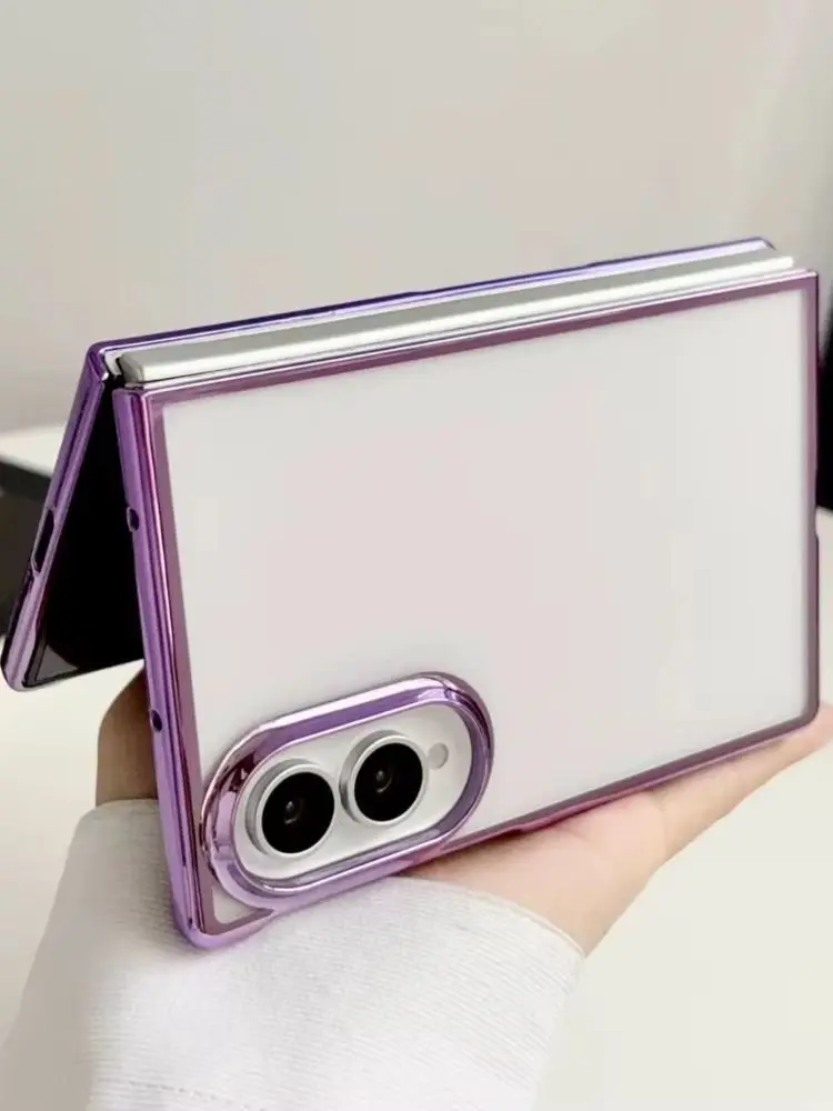 Luxury Plating Transparent Shockproof Case - Metallic Color Slim Design
