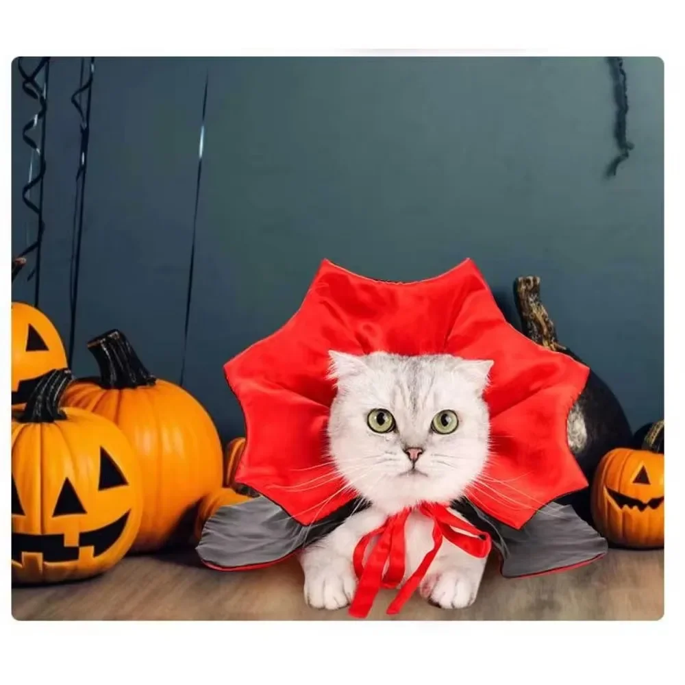 Cat and Dog Halloween Costumes, Vampire Devil Cloak Pet Costumes Cat and Dog Halloween Costumes Party Supplies