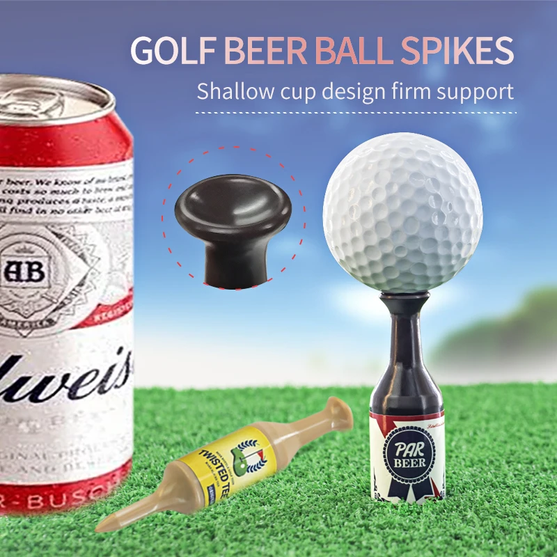 Plastic 90mm Golf Balls Holder 6 Pcs/Set Golf Tees Beer Bottle Shaped Step Down Tee Set Golf Accessories Training Aids Drop Ship
