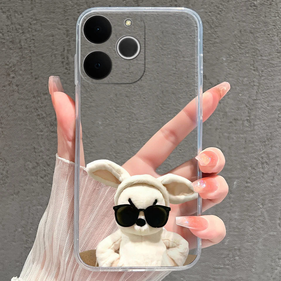 Cat Whale Anti-Fingerprint Transparent Phone Case