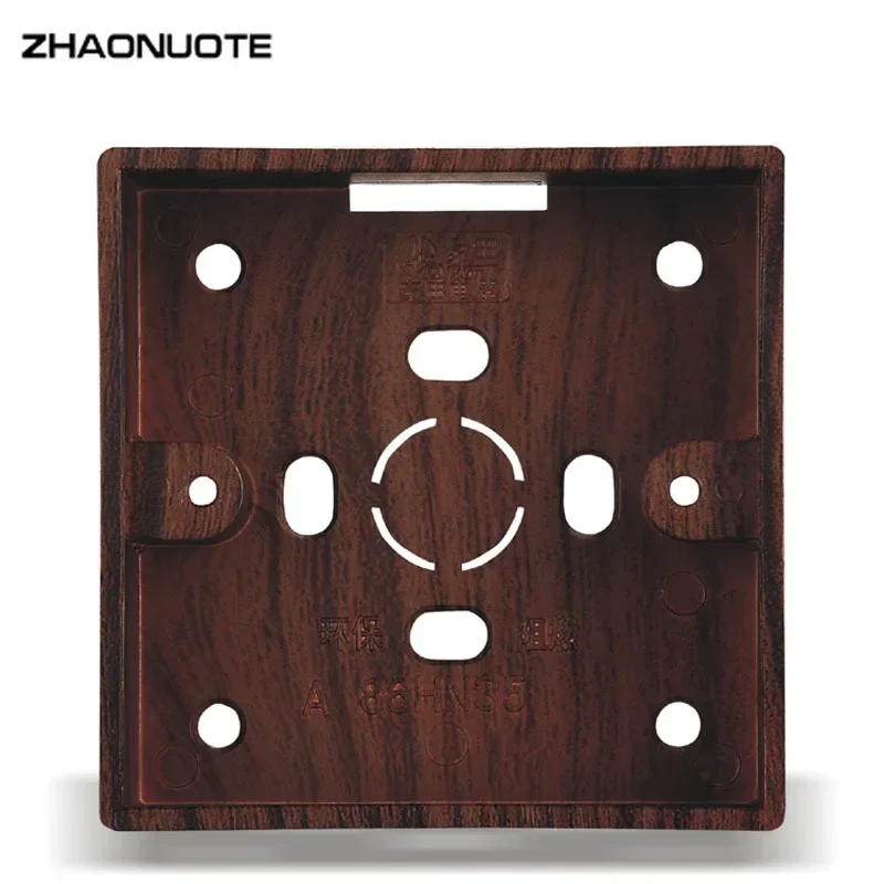 Retro Switch Outlet Bottom Box Legno Colore 86 Tipo Switch Presa Scatola Di Giunzione Eccezionale Montaggio A Parete Box 86X86X35Mm