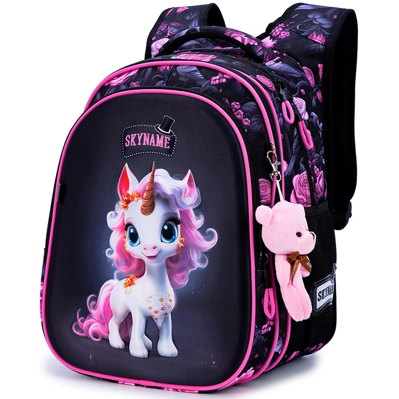 

Children Orthopedic School Backpacks For Girls Cartoon Unicorn Book Bag Primary School Student Kids Satchels Waterproof Knapsack