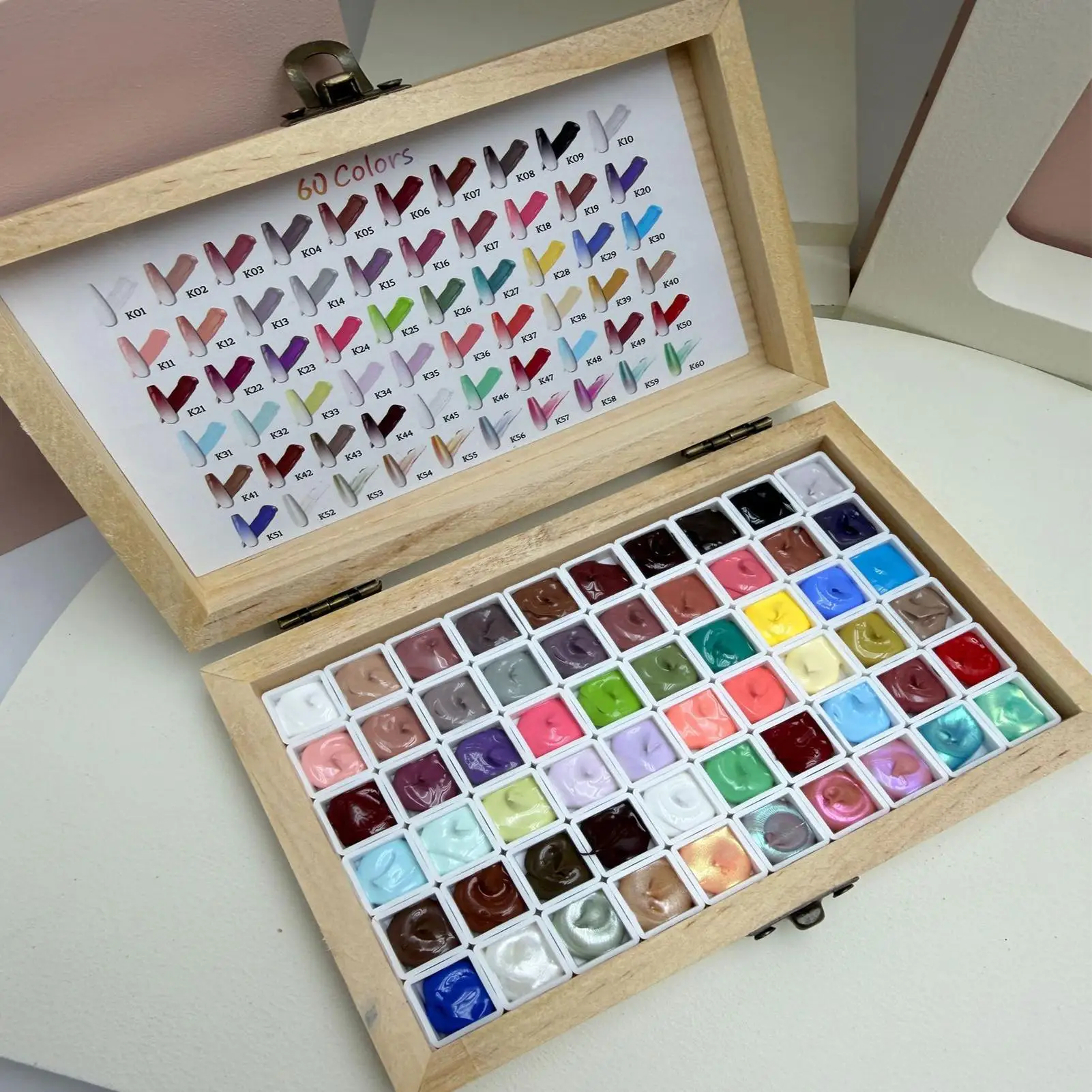 Gel Pat Paint per Unghie 60 Colori Senza Residui Altamente Pigmentato per Casa Viaggio Dormitorio Salone Donne Ragazze Principianti - immagine 3