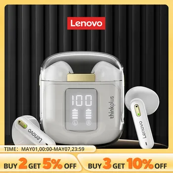 레노버 LP6 프로 블루투스 5.3 이어폰, TWS 스포츠 헤드폰, 무선 이어버드, 듀얼 HD 마이크 헤드셋, LED 디스플레이, 게임용 이어폰
