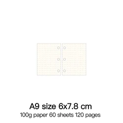 Premium Loose Leaf Spiral Notebook with High-Quality 100g Paper Inserts (A9 Dot Grid)