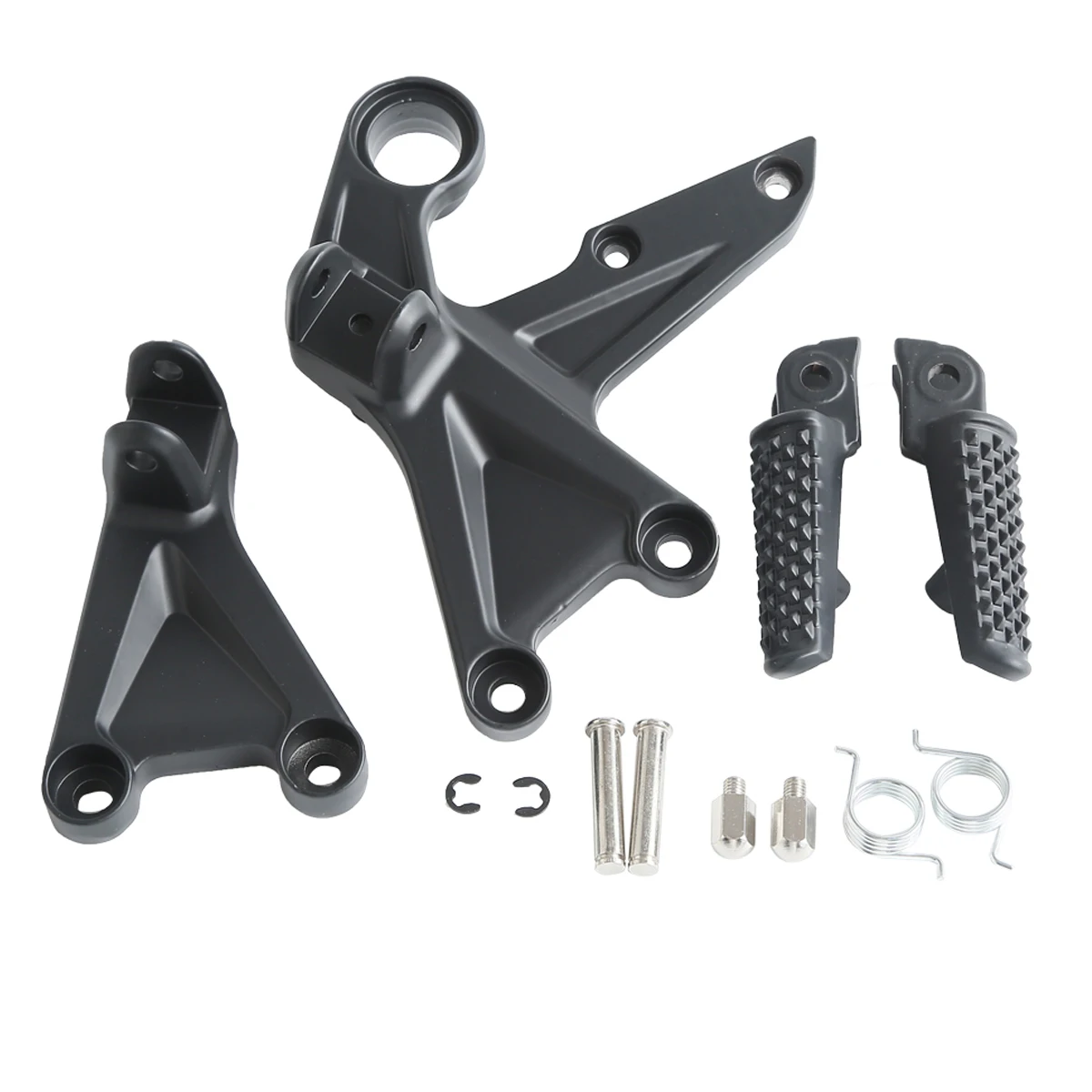 Motorcycle Front Footrest Foot Pegs Bracket Set For HONDA CBR1000RR 2008-2015,black/silver,motorcycle accessories,motorcycle footrests