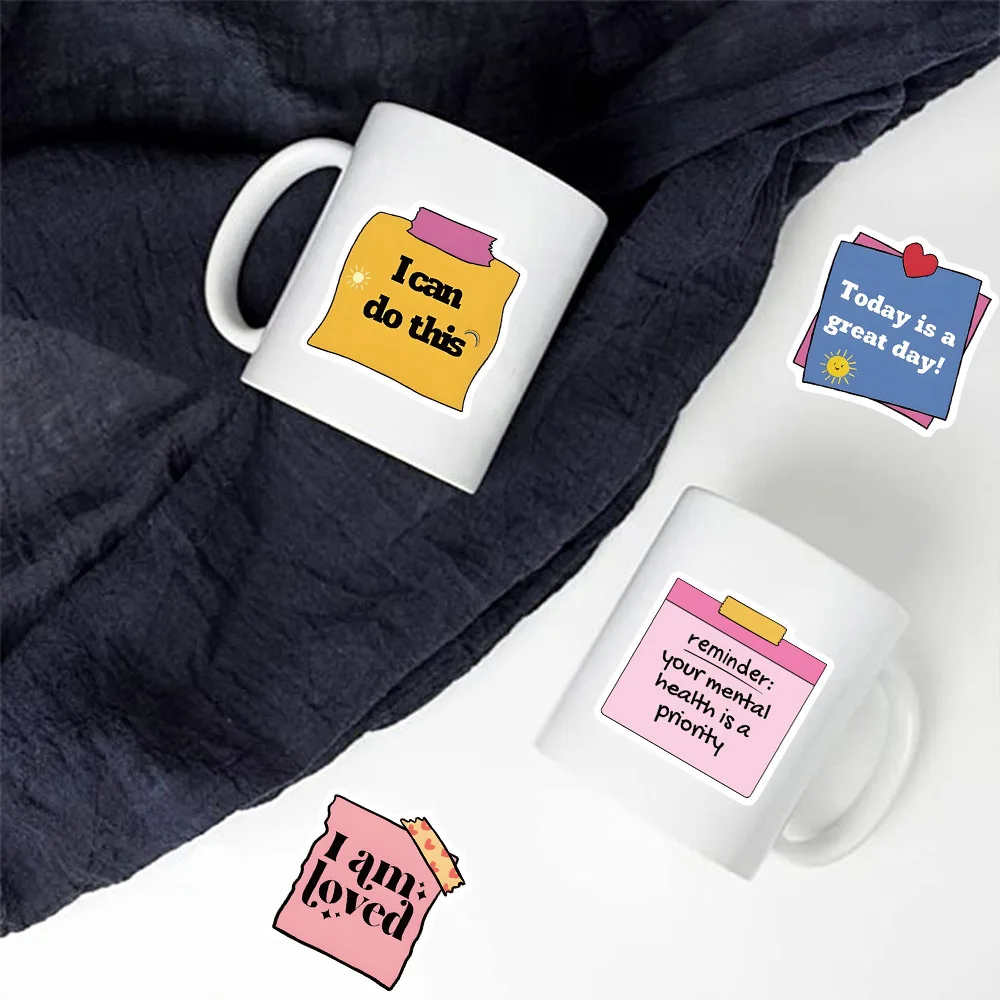 50pcs Self-adhere Motivational labels Cartoon Graffiti Stickers Phone Guitar Laptop Notebook Suitcase Water Bottle Waterproof 6