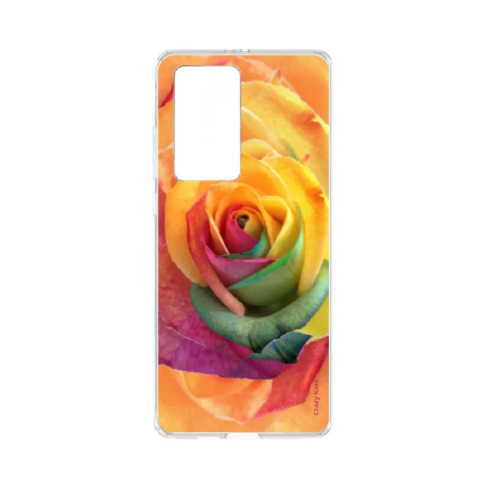Мягкий цветной чехол с цветами розы для Huawei P40 Pro | Мобильные телефоны и аксессуары