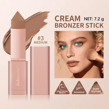 Cream Bronzer Stick and Contour Stick Bronzing Contouring Instant Highlights Dark Circles Face Contour Facial Foundation Makeup 2
