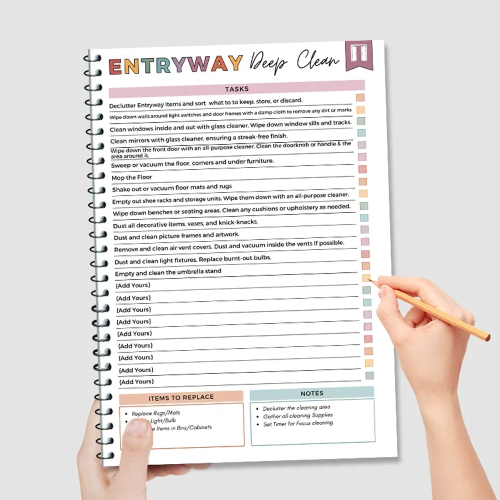 ADHD CLEANING Family Chore Chart Yearly Cleaning Checklist Planner 4