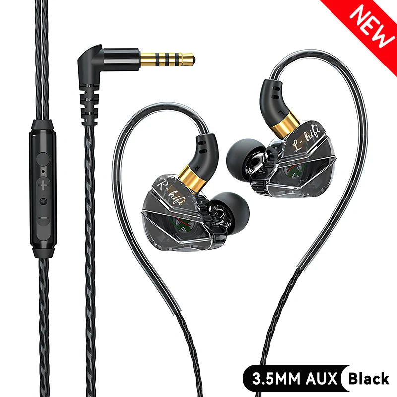 Enhanced HIFI Heavy Bass In-Ear Wired Headphones with Mic