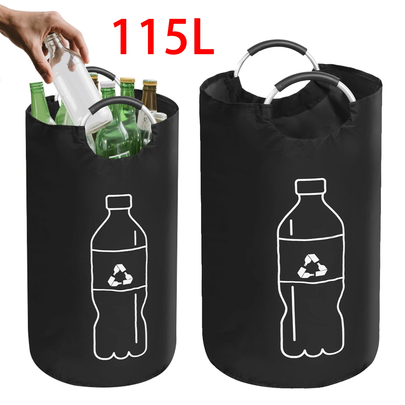 Zusammenklappbarer Flaschen-Aufbewahrungskorb 82/115L – Ideal für Küche & Abfallmanagement, Platzsparend & Robust