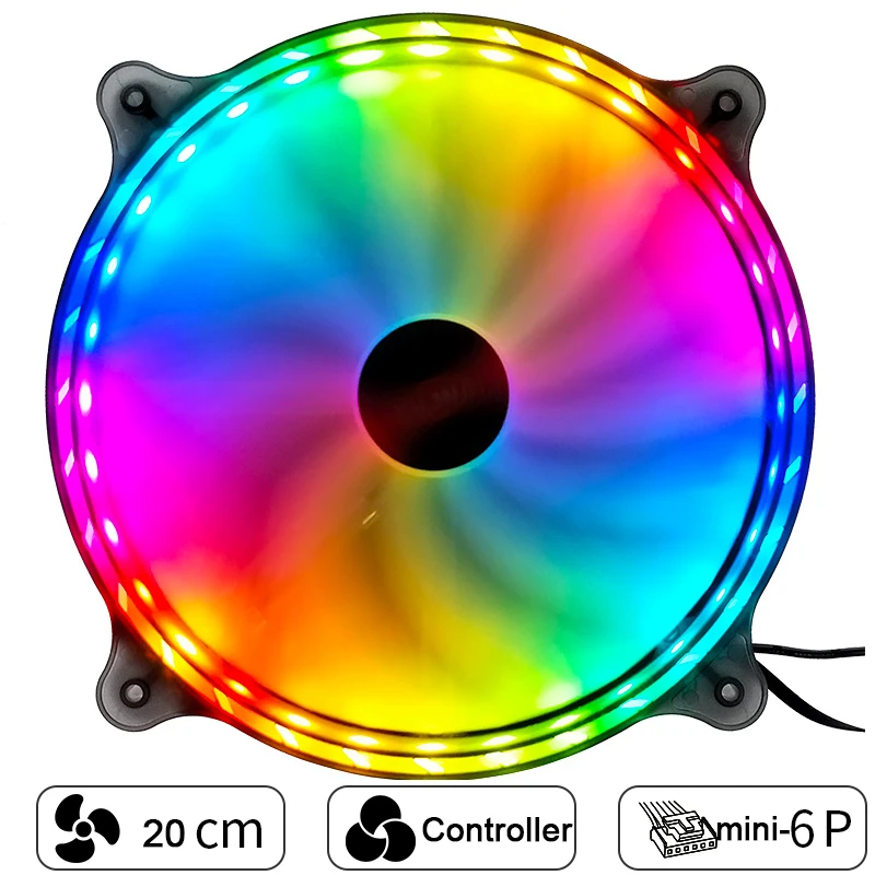 20cm Fan Computer Case Silent Fan 200mm Fan Led Blue 200mm 200mm