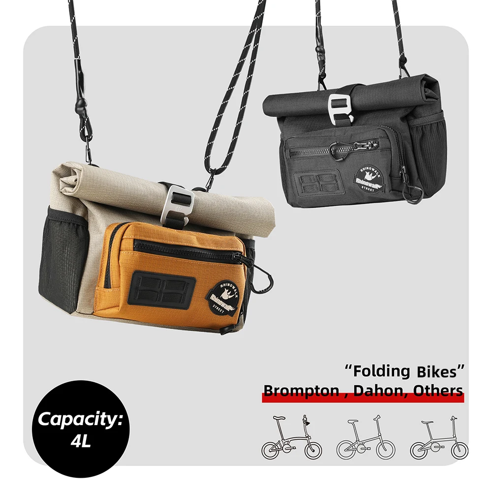 Rhinowalk For Brompton Dahon Folding Bike Handlebar Bag 4L