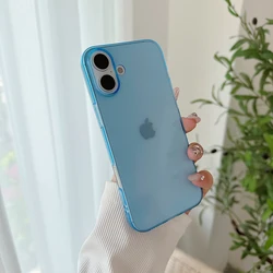 Luxury Transparent Colorful Soft TPU Case - Ultra Thin Candy Color Clear Shell - iPhone Air (LIGHT BLUE)