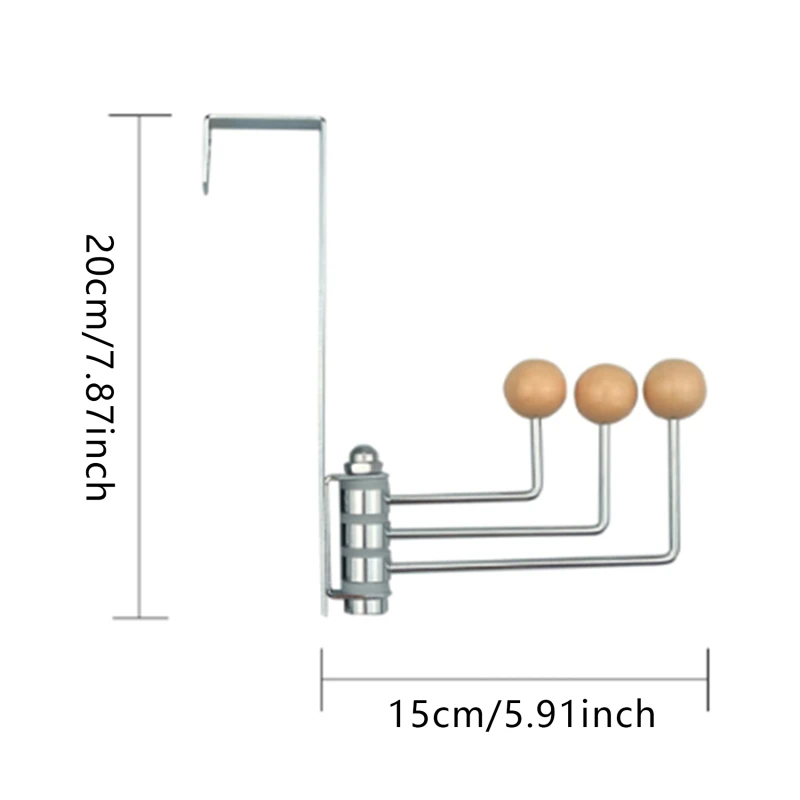 Description Picture 3 of itemEntrance Hall Furniture Wall Hanger Iron Hook  Ins Retro Decoration Bathroom Bedroom Door Back Hook Creative Cream