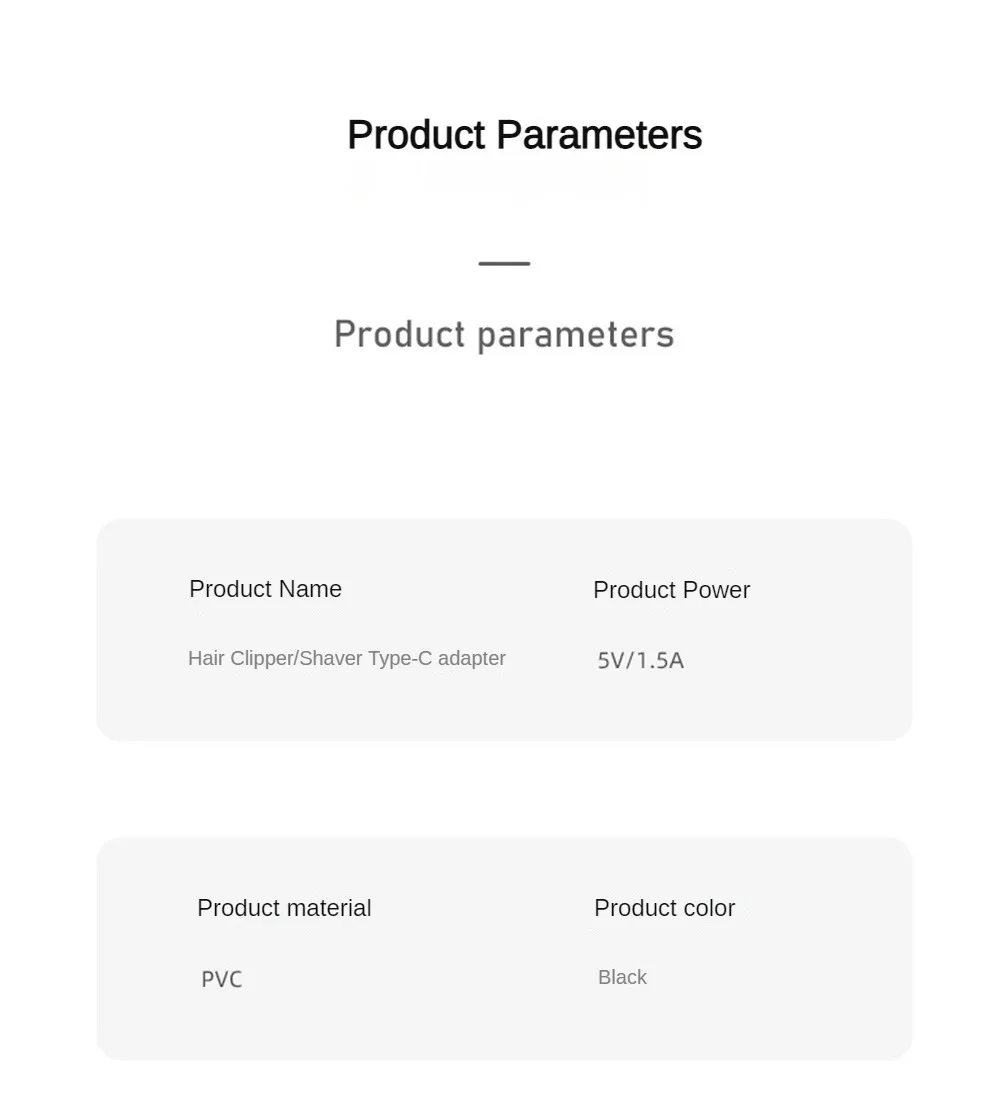 Description Picture 5 of item1PC Universal Hair Clippers Cable Type-C Connector USB Adapter Charging Heads Power Cord Razor Charger Convetor Extension Slot