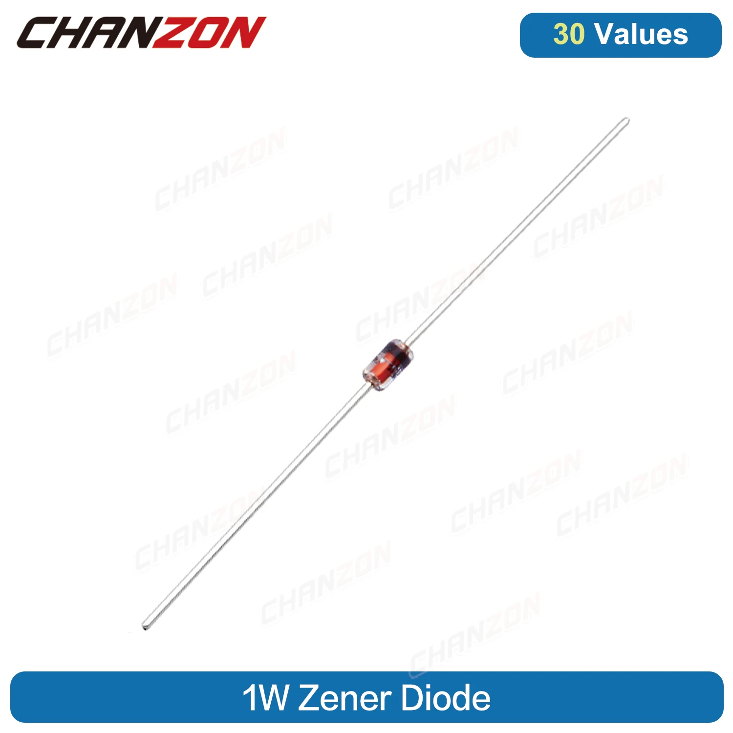30 Values 1W Zener Rectifier Diode Kit 3V 3.3V 3.6V 5V 5.1V 5.6V 7.5V