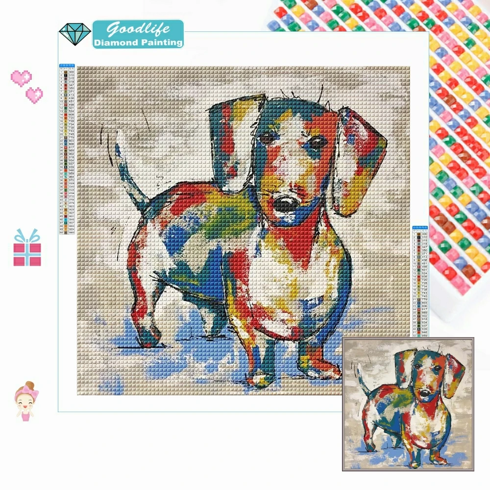 Cute Long Hair Dachshund Dog Diamond Painting Kits Full Drills Wiener Puppy  Animal Mosaic Cross Stitch Handcraft Home Decor - AliExpress