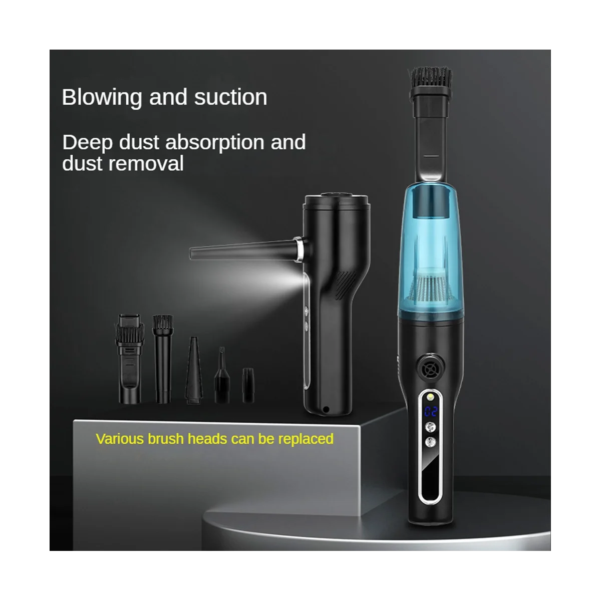 

Портативный автомобильный пылесос 2-в-1, беспроводной ручной пылесос для выдувания пыли, для дома и автомобиля, пылеуловитель, для дома и офиса