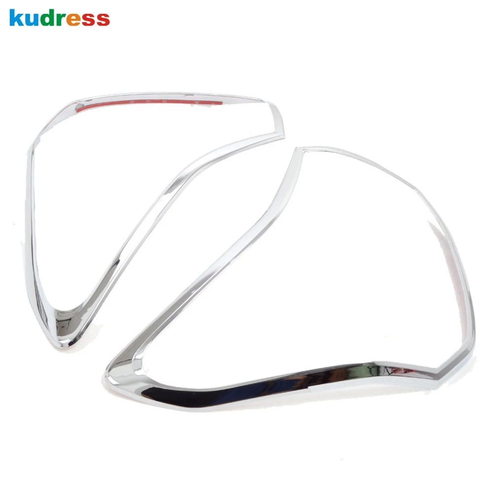 2PCS ABS Chrome Rear Tail Lamp Fog Light Cover Trims For Kia Sorento 2015-2017 – Not For North American Spec