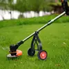String Trimmer Support Wheels Auxiliary Wheels Lawnmower Wheel Brush Cutter Wheel Mower Attachment Adjustable Grass Cutting 2