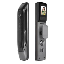 Aisuo z1 wifi app telefone móvel desbloqueio remoto com câmera de impressão digital cartão magnético senha chave totalmente automático fechadura da porta inteligente