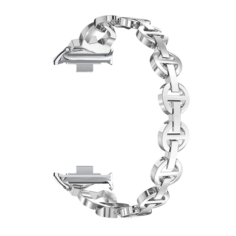 Diamond Stainless Steel Watchband - Premium Metal Bracelet