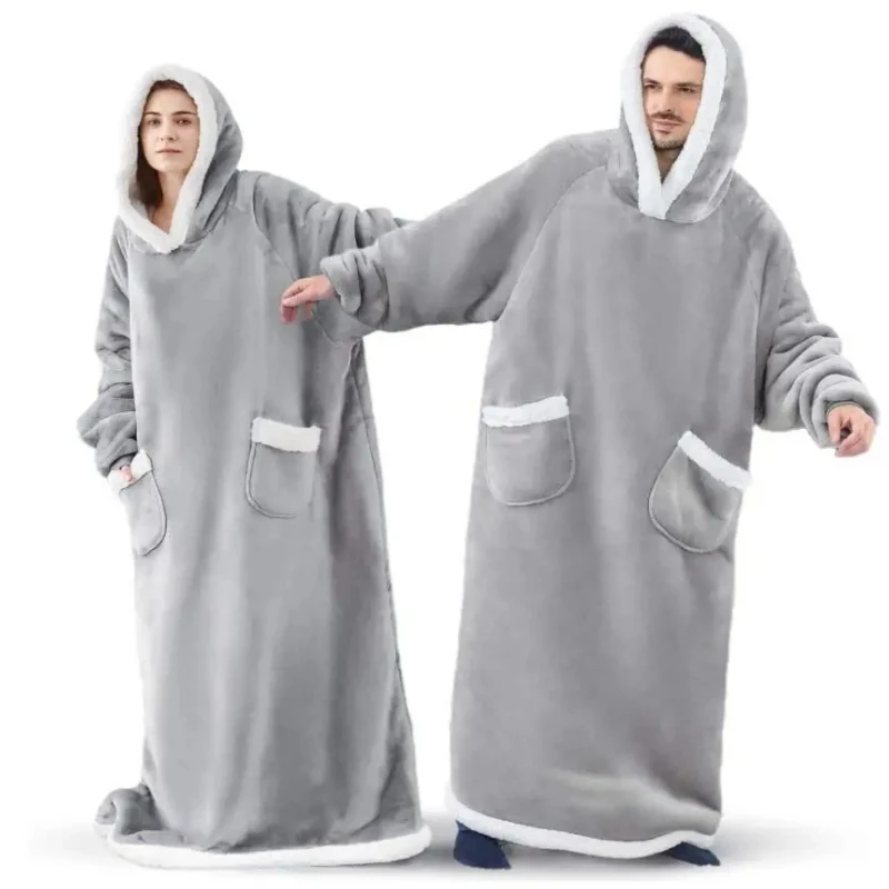 OversizedWearableBlanketThickWarmHoodieBlanketBigHooded