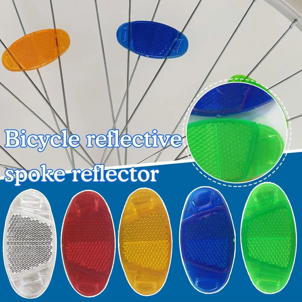 4pcs/set Bicycle Spoke Reflector Mountain Road Bike Safety Warning Light Colored Wheel Reflectors Cycling Accessories bicycle bike tyre tire wheel lights 32 led flash spoke light warning light colorful bicycle lamp wheel light bike accessories