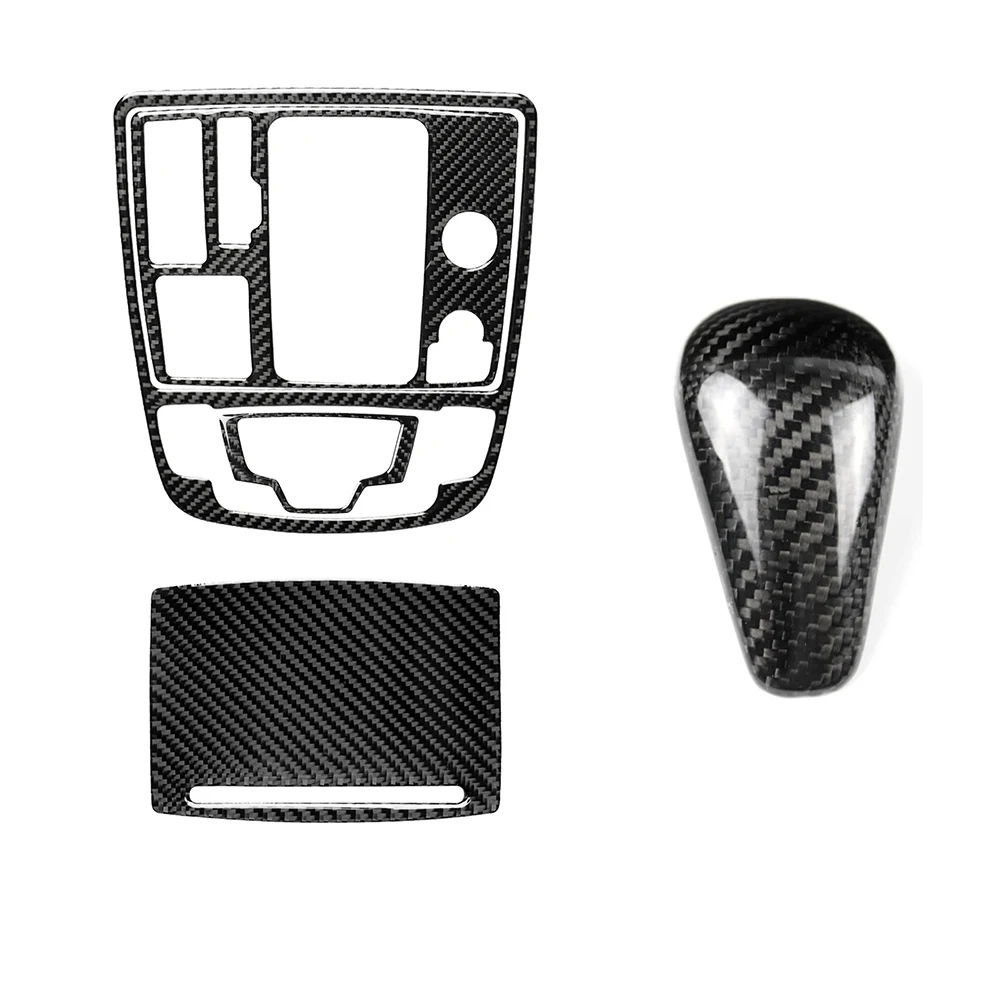 

Carbon Fiber Gear Panel Shift Knob Center Multimedia Switch Trim Sticker for Audi A6 S6 C7 A7 S7 4G8 2012-2018 Car Accessories