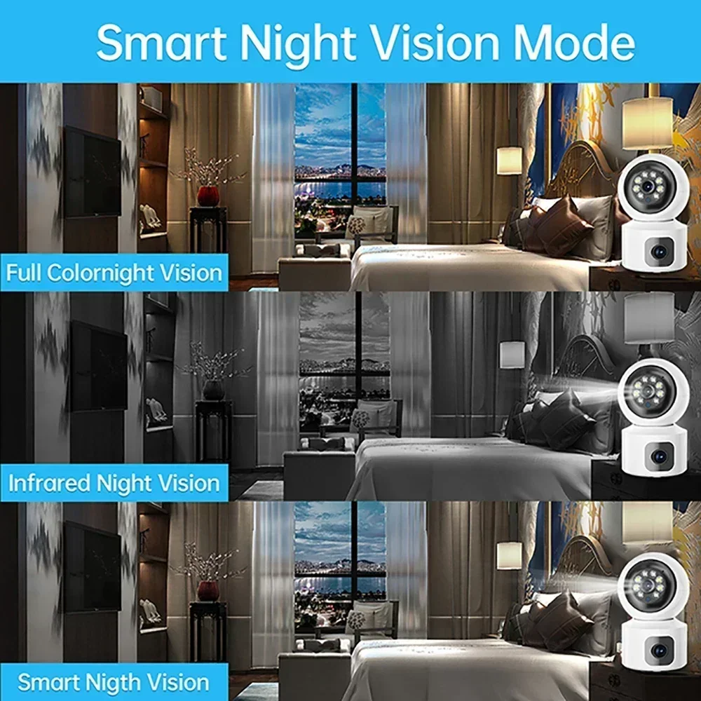 PEGATAH NEW 4MP IP WIFI Camera Indoor P2P Wireless Baby Monitor Home Security Auto Tracking Night Vision IP Surveillance Camera