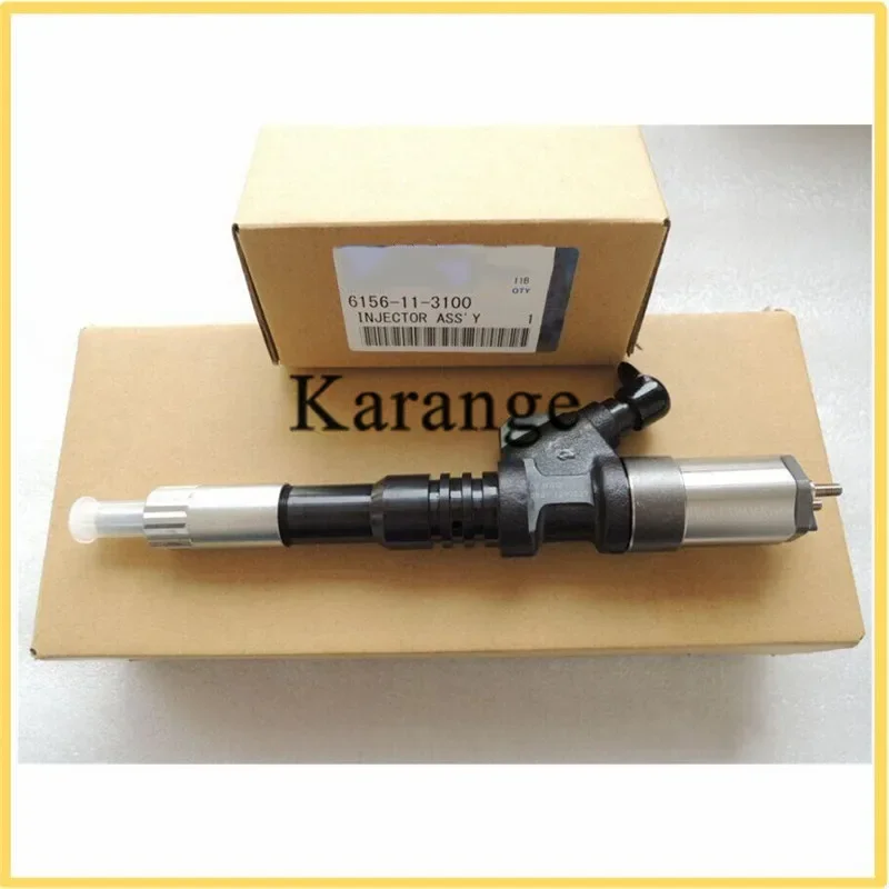 

New 1PCS 6156-11-3100 095000-0801 095000-0800 095000-0620 Diesel Injector Common Rail Injector for Excavator Engine 6D125-3