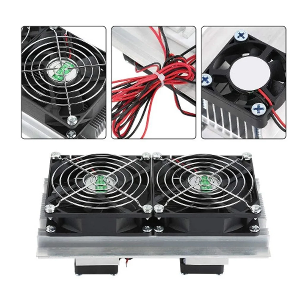 Thermoelectric Refrigeration Cooler DC12V Semiconductor Air Conditioner Dual Fan Cooling System Accessories DIY