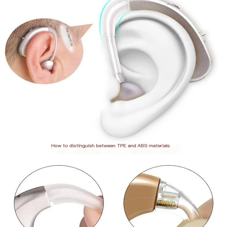 Hearing Aid Earphones Ear Hook Charging Comfort Assisted Listening Headset  Adjustable Dual Sound For Elderly People