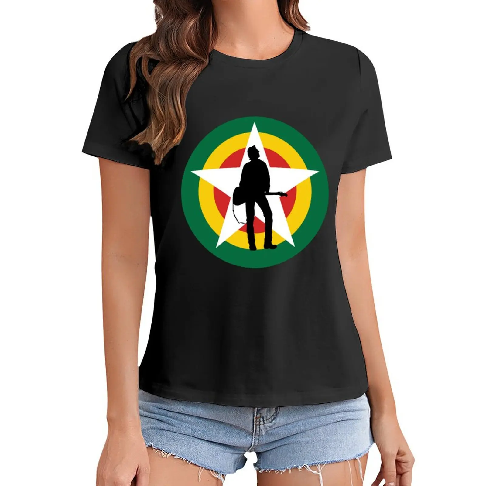 

Joe Strummer Star T-Shirt blacks summer tops Women t shirt