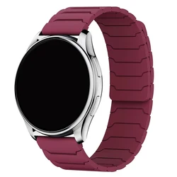 Enhanced Sport Silicone Watch Band - Premium Magnetic Wristband and Bracelet Strap for 22MM Universal (Wine red)